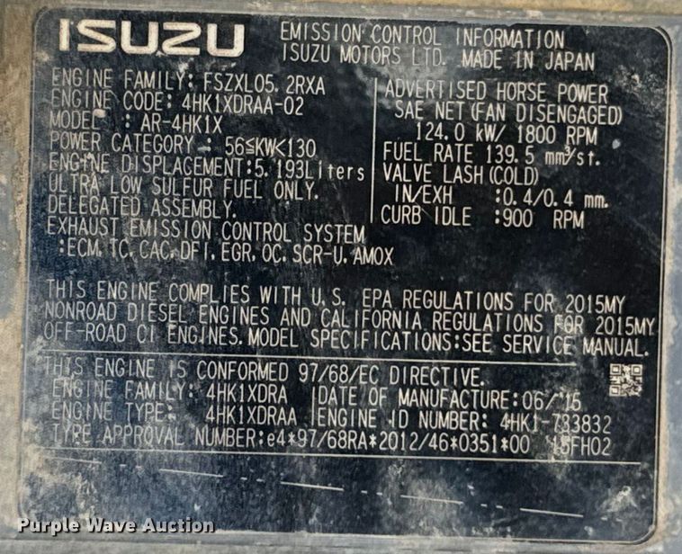 image for item EH6927 2016 Link-Belt 210X4 long reach excavator