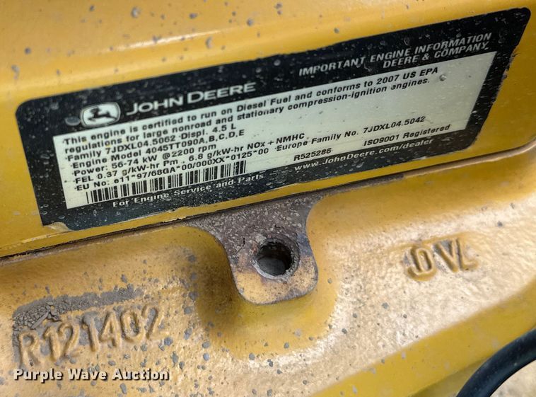 image for item EJ4370 2007 John Deere  450J LGP dozer