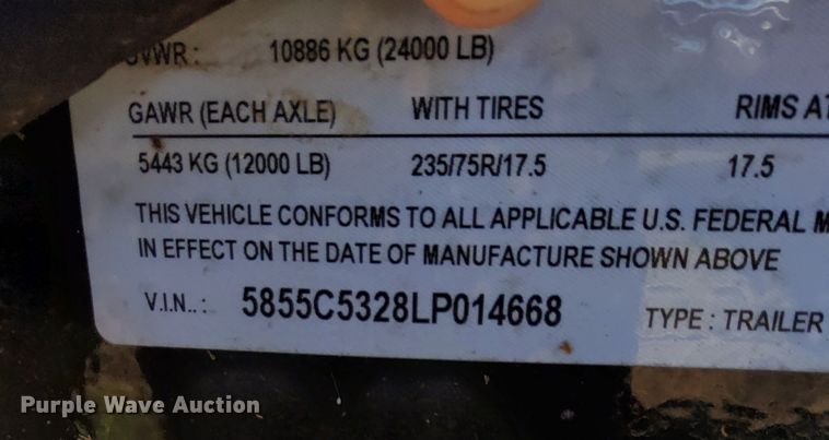 image for item EJ5700 2019 MTPA enclosed cargo trailer