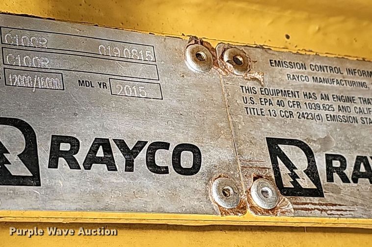 image for item EJ5706 2015 Rayco C100R mulcher