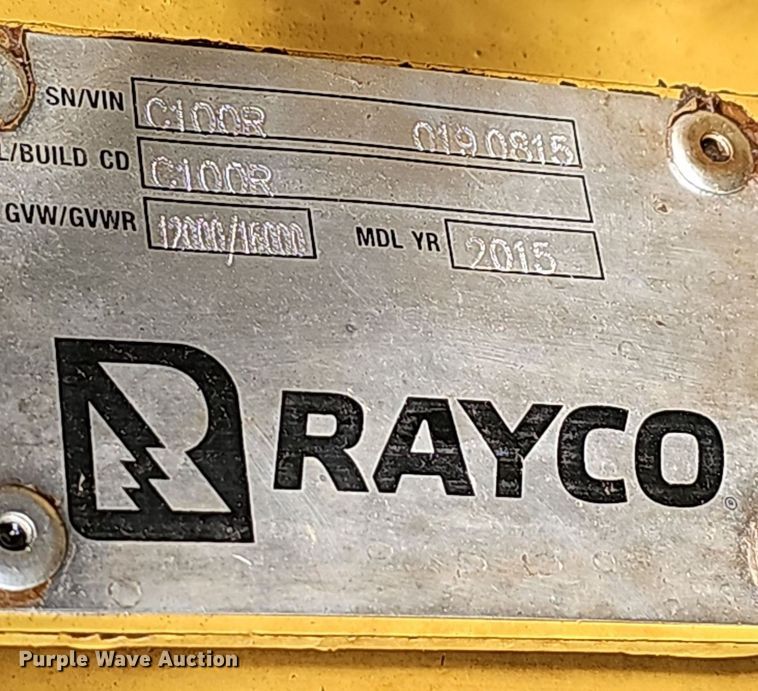 image for item EJ5706 2015 Rayco C100R mulcher