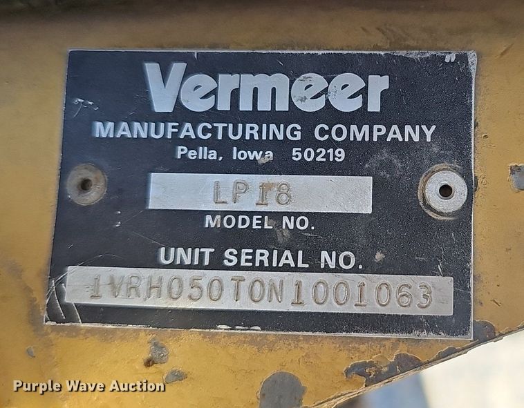 image for item EJ5717 2001 Vermeer LM35 trencher