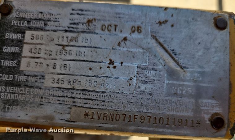 image for item EJ5718 2007 Vermeer  SC252 stump grinder