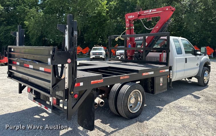 image for item EJ6959 2011 Ford F550 Super Duty SuperCab flatbed truck
