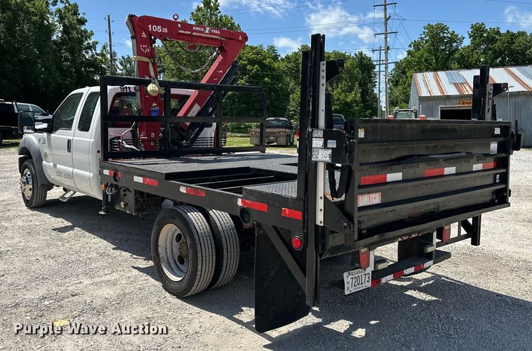 image for item EJ6959 2011 Ford F550 Super Duty SuperCab flatbed truck