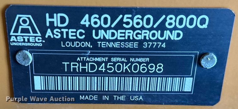 image for item EJ6967 2011 Astec RT560 trencher