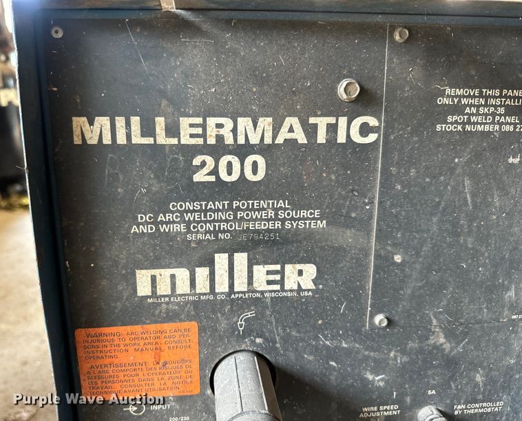 image for item EK1504 Miller Millermatic 200 welder