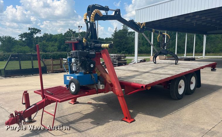 image for item EK8709 1992 Shop built grapple crane trailer