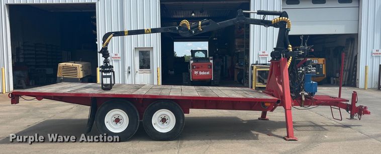 image for item EK8709 1992 Shop built grapple crane trailer