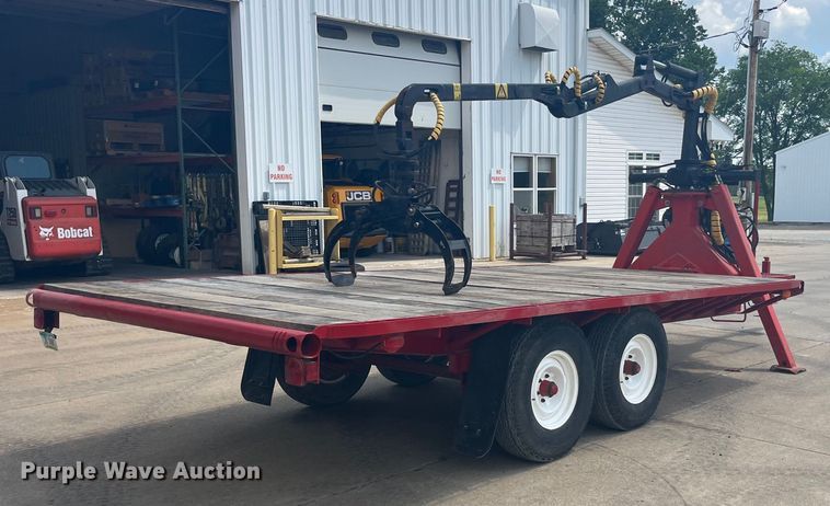 image for item EK8709 1992 Shop built grapple crane trailer
