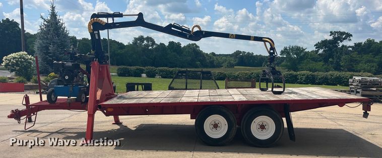 image for item EK8709 1992 Shop built grapple crane trailer
