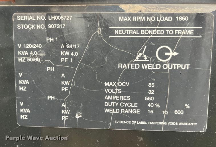 image for item EK8717 Shop built welding trailer