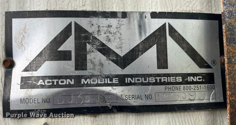 image for item EK8743 1998 Acton Jobsite trailer