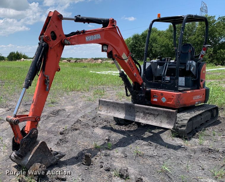 image for item JT9805 2017 Kubota U35-4 mini excavator