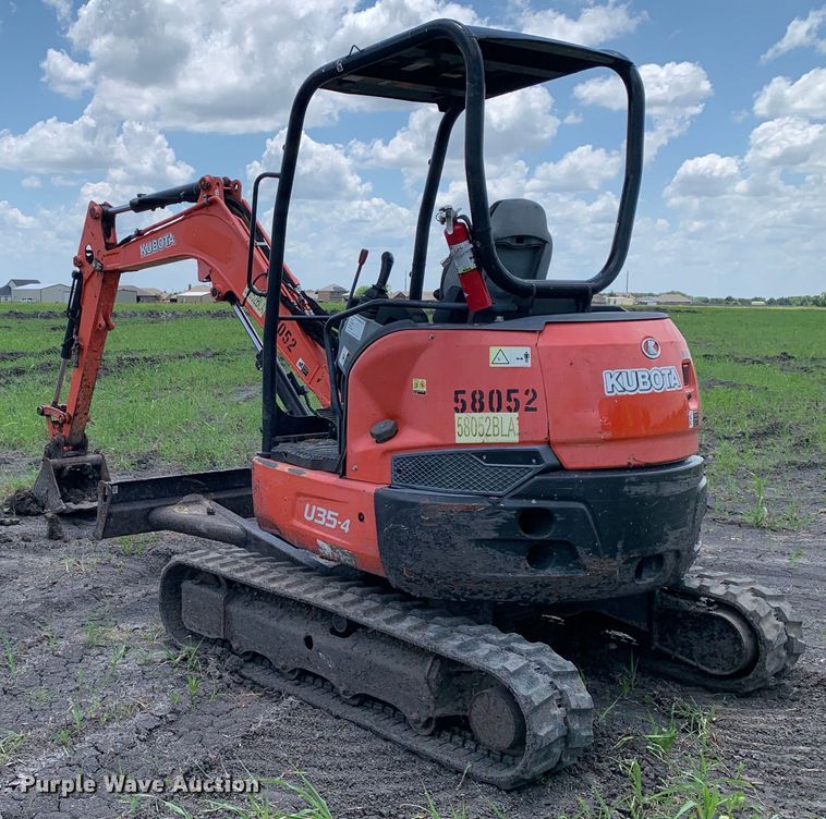 image for item JT9805 2017 Kubota U35-4 mini excavator