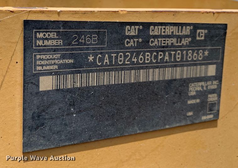 image for item JT9806 2005 Caterpillar 246B skid steer loader