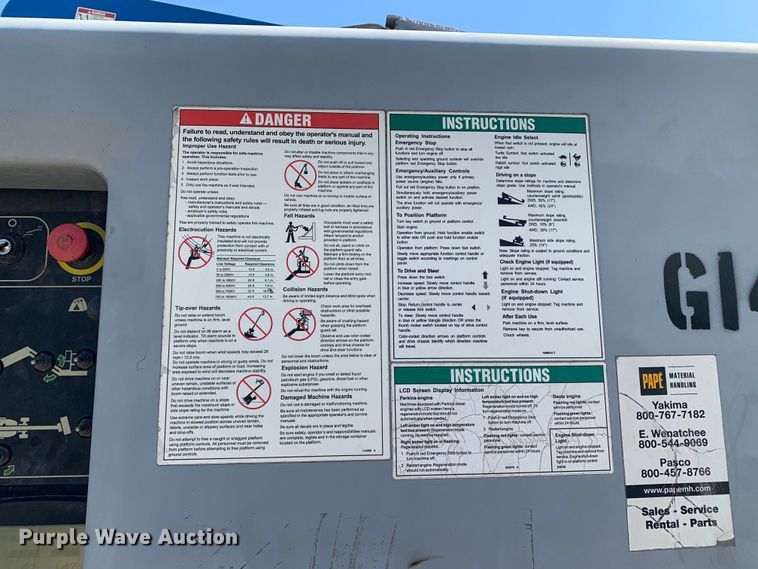 image for item JT9809 2014 Genie S-65 boom lift