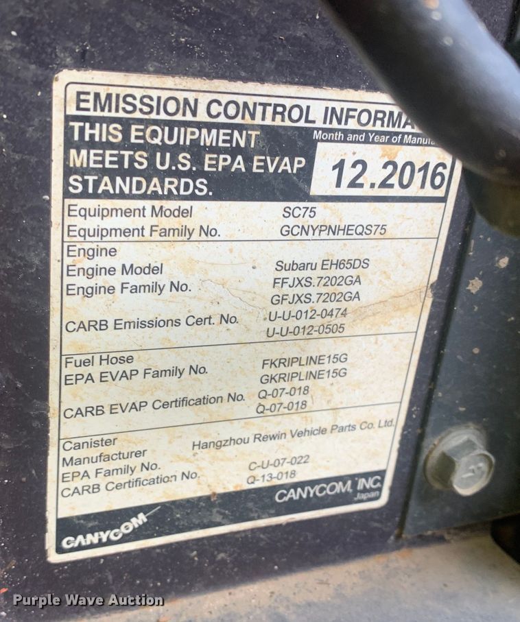 image for item JT9815 2017 Canycom SC75 concrete buggy