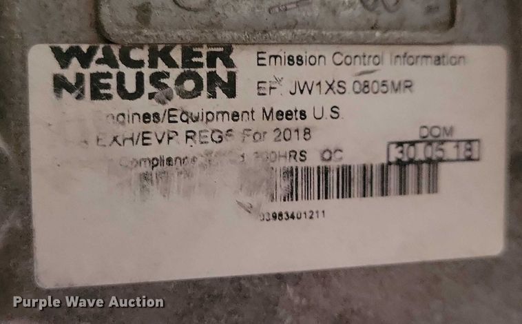 image for item KA9906 2018 Wacker Neuson BS50-2plus plate compactor
