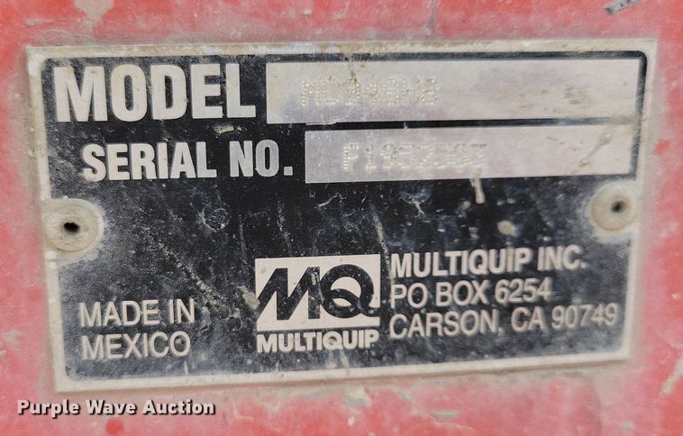 image for item KA9914 Multiquip MC94SH8 concrete mixer