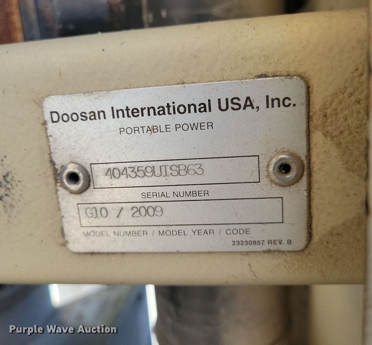 image for item KA9928 2008 Ingersoll Rand generator