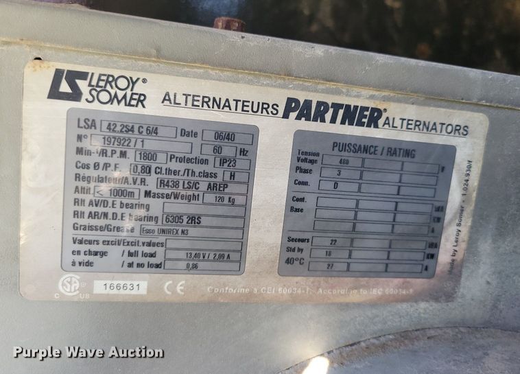 image for item KA9928 2008 Ingersoll Rand generator