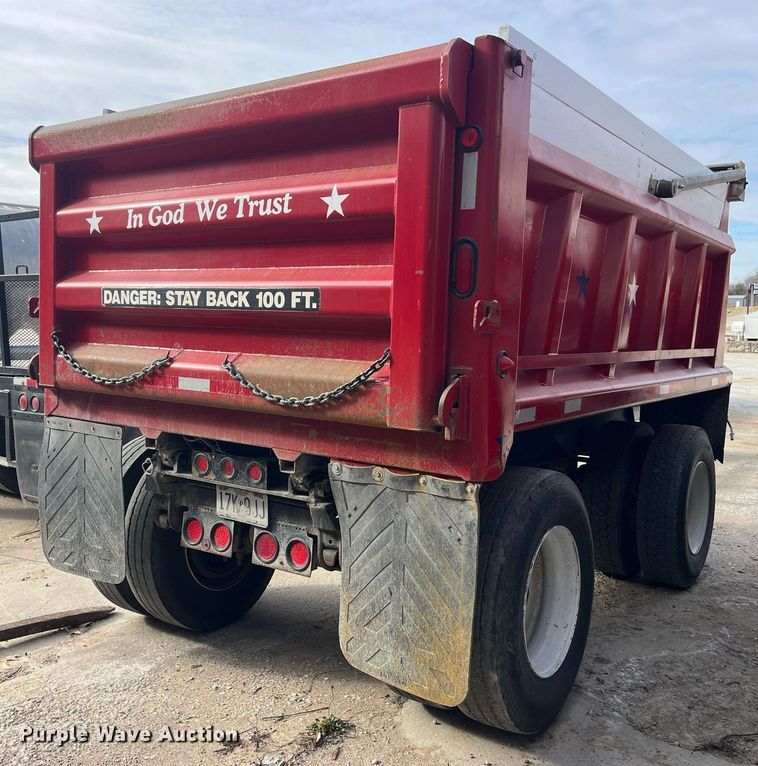 image for item LD9982 1990 Wheeler end dump pup trailer