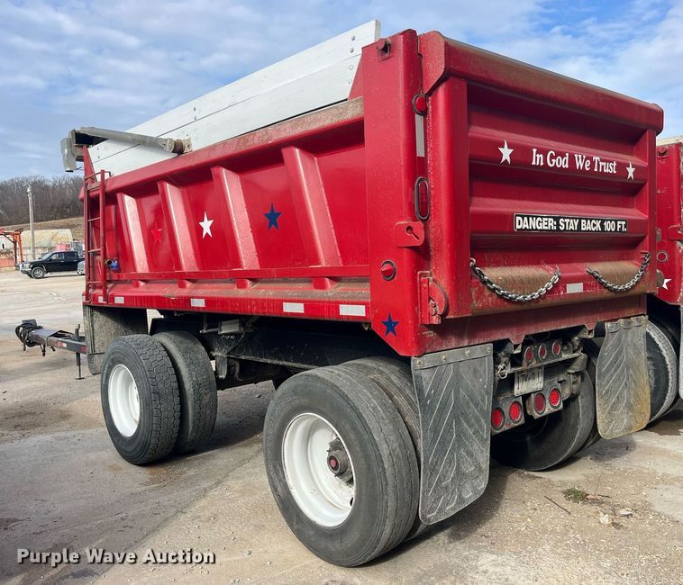 image for item LD9982 1990 Wheeler end dump pup trailer