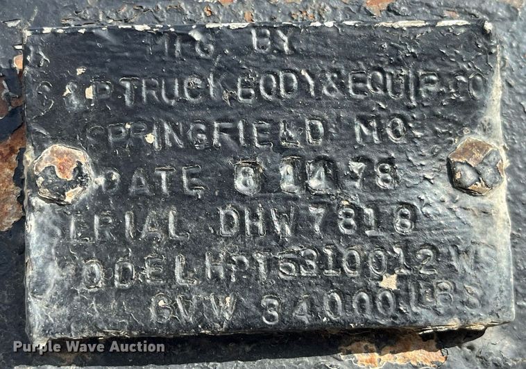 image for item LD9983 1978 CP end dump pup trailer