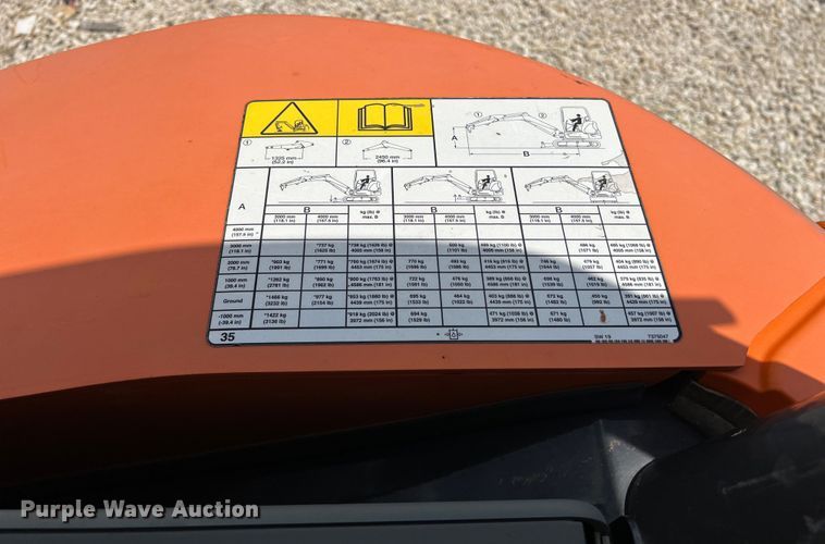 image for item LU9949 2019 Doosan DX35 mini excavator