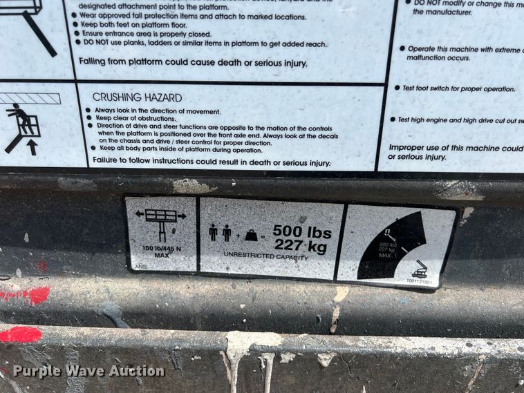 image for item LU9959 2015 JLG 450AJ boom lift