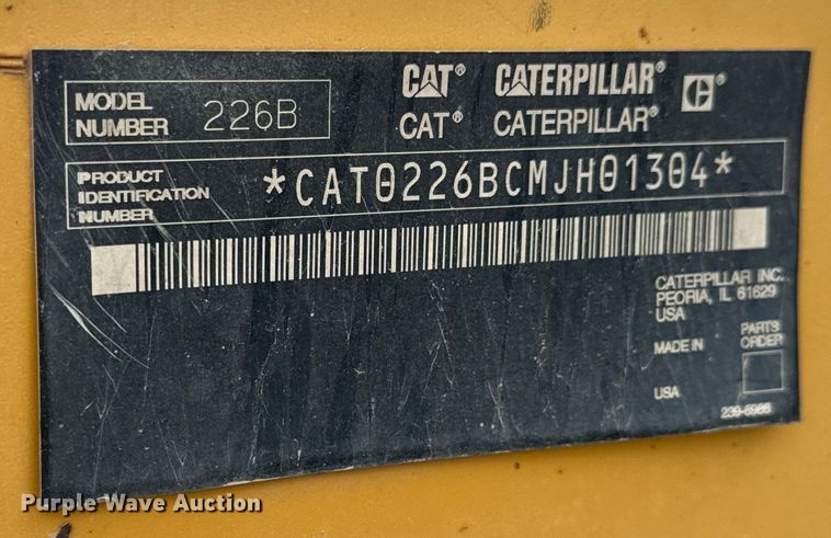 image for item NL9886 2004 Caterpillar  226B skid steer loader