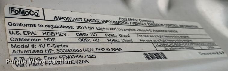 image for item NQ9577 2015 Ford F550 Super Duty XL SuperCab utility / service truck