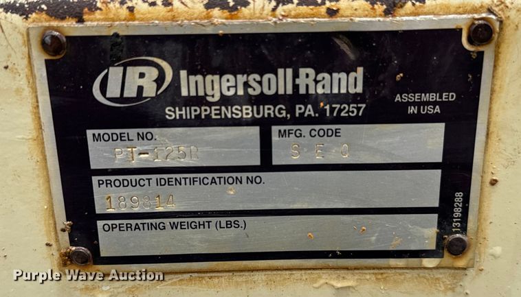 image for item NQ9588 2006 Ingersoll Rand  PT-125R pneumatic roller