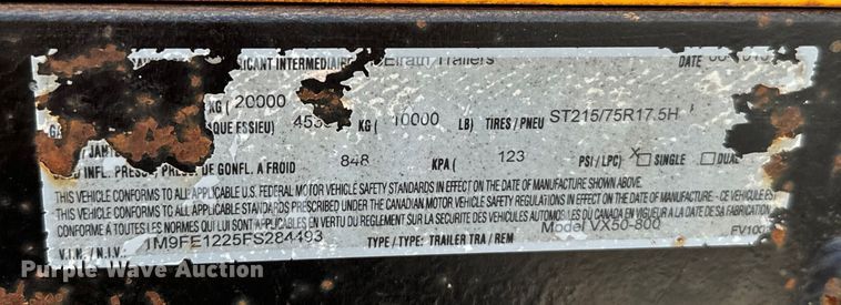 image for item NQ9602 2015 Vermeer VX50-800 vacuum excavator