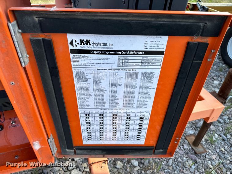 image for item NQ9615 2013 K&K Systems message board trailer