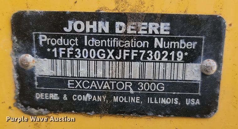 image for item OD9523 2016 John Deere 300G LC excavator