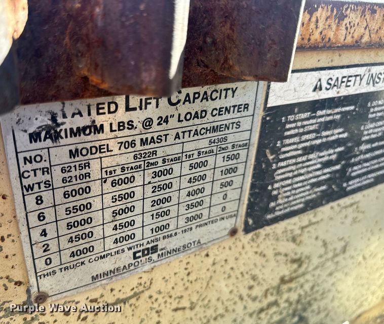 image for item OF9703 Ingersoll-Rand RT706E forklift