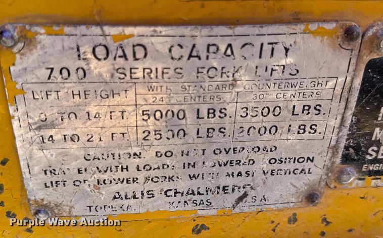 image for item OF9704 Allis-Chalmers  700-G forklift