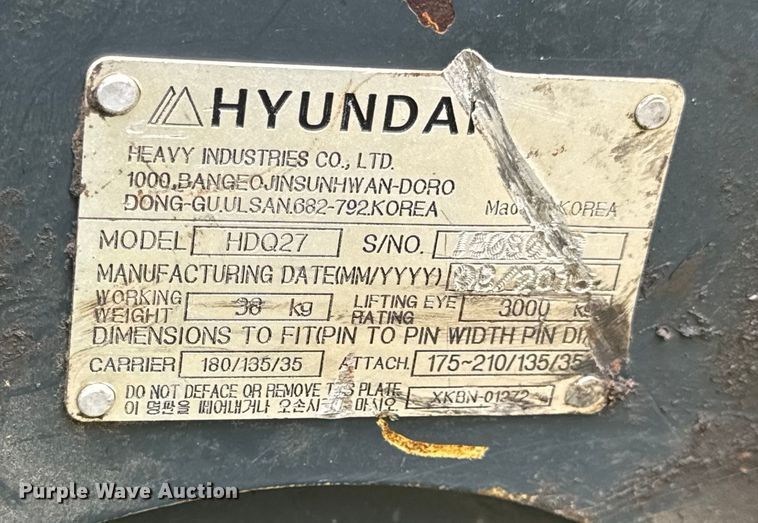 image for item OF9721 2016 Hyundai Robex 25Z-9AK mini excavator