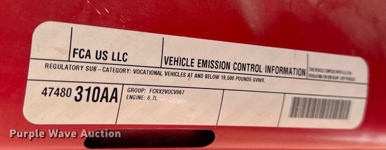 image for item OF9728 2015 Dodge Ram 5500HD bucket truck