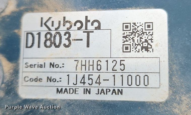 image for item OK9961 2017 Sullair 185D air compressor