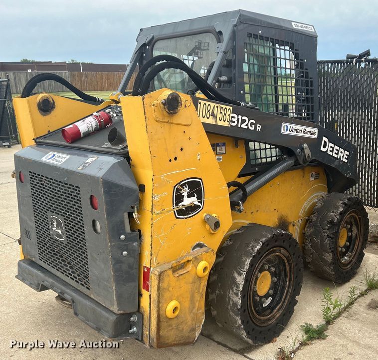 image for item ZA0470 2018 John Deere 312GR skid steer loader