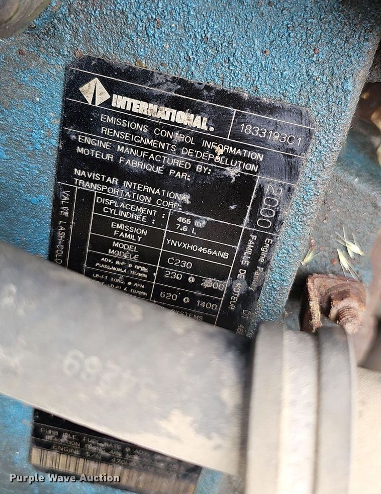 image for item DP0958 2000 International 4700 dump truck