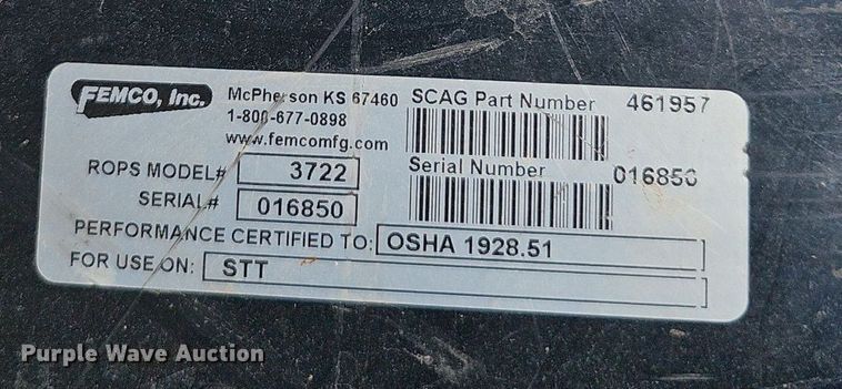 image for item DP0967 Scag Turf Tiger STT-31EFI-SS ZTR lawn mower