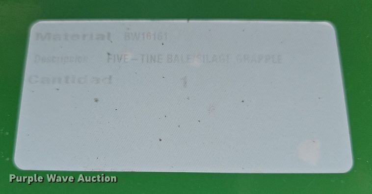 image for item DP1005 John Deere bale accumulator grapple