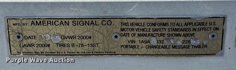 image for item DP1059 American Signal CMS-GP432-T message board trailer