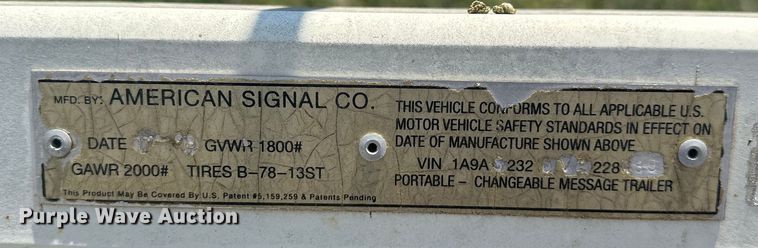 image for item DP1060 American Signal CMS-GP432-T message board trailer