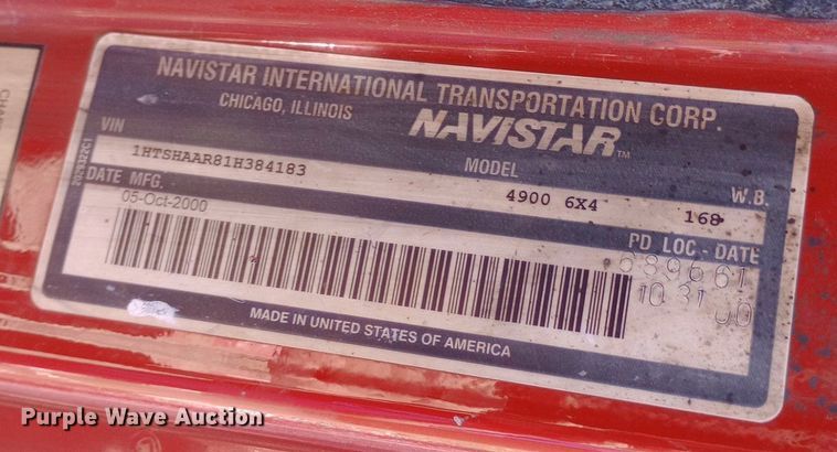 image for item DP1080 2001 International 4900 dump truck