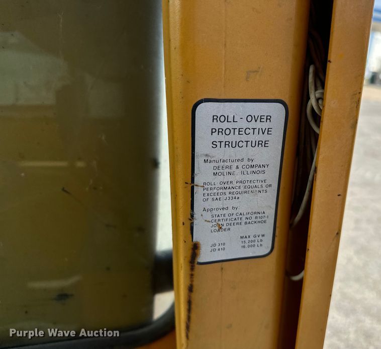 image for item DP1087 1973 John Deere 310 backhoe
